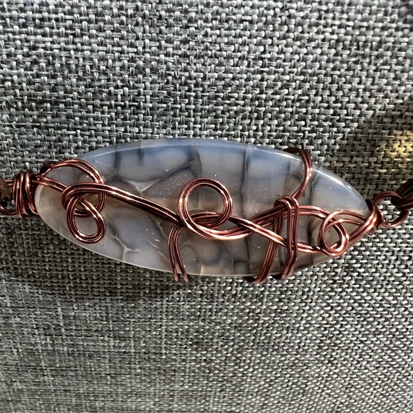 Wire Wrapped Necklace Handmade With Crystals of Various colors, Measures 24” in - Picture 10 of 12